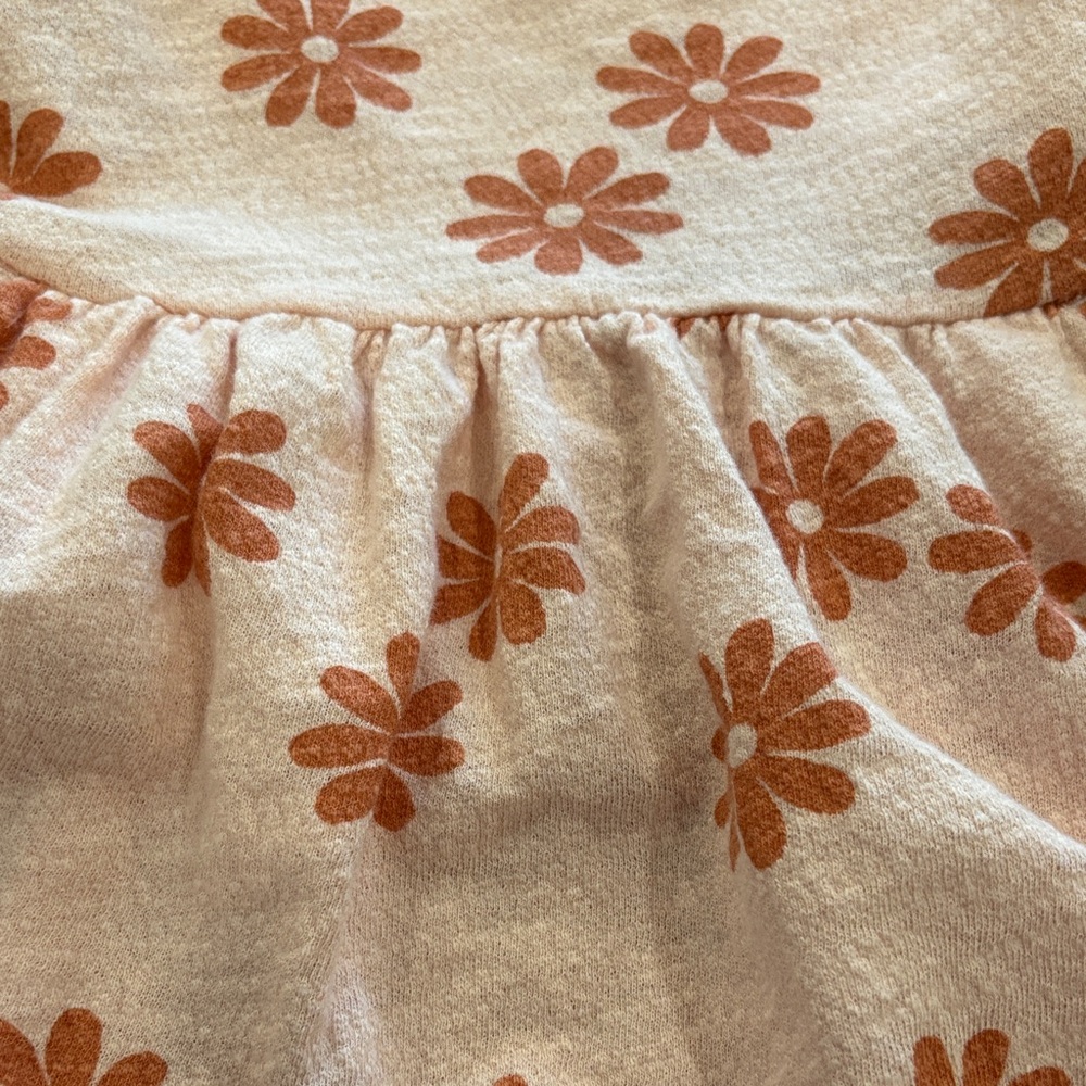 Floral coral Toddler Dress